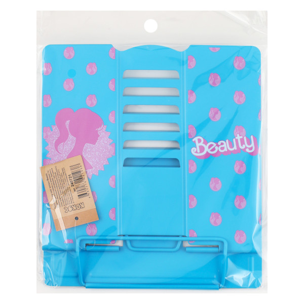 Подставка для книг металлическая Beauty голубой  с рисунком