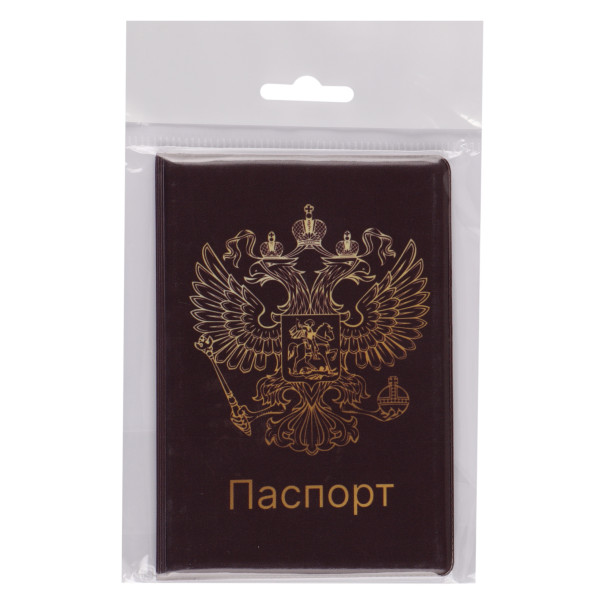 Обложка для паспорта ПВХ Герб печать без уголков