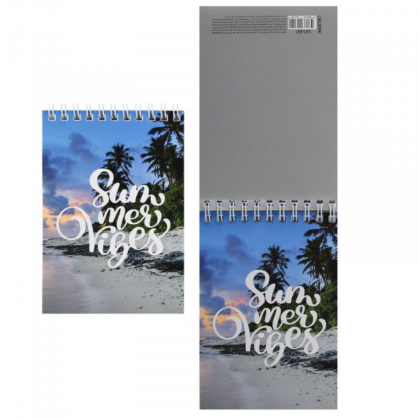 Блокнот А6 80л.кл. "Природа" мягк.обл, спираль, ассорти