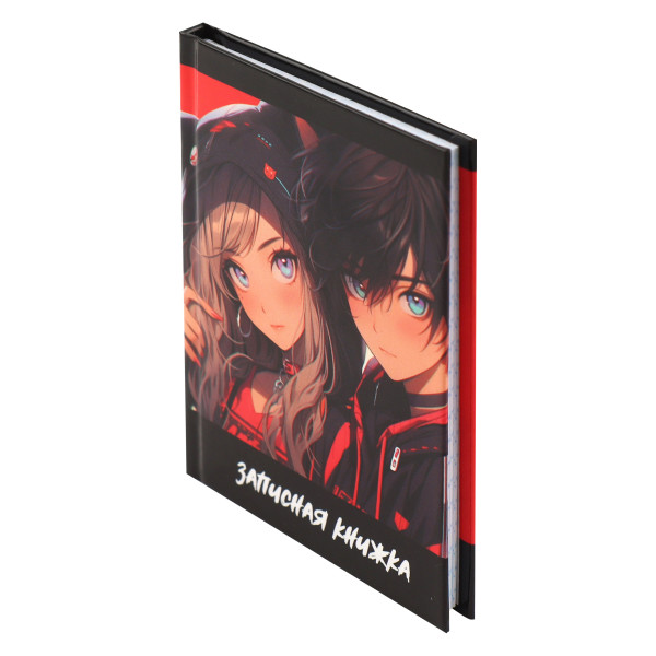 Записная книжка А7 48л.кл. тв обл 7Бц склейка Anime teens