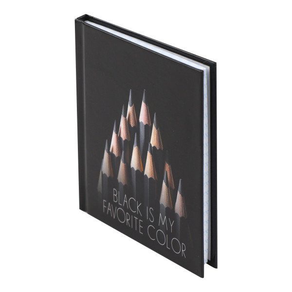 Записная книжка А7 64л.кл. тв обл 7Бц склейка Only black