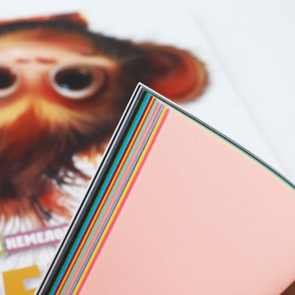 Набор цветной бумаги А4 40л.20цв. немелованная тонир. двусторонняя склейка