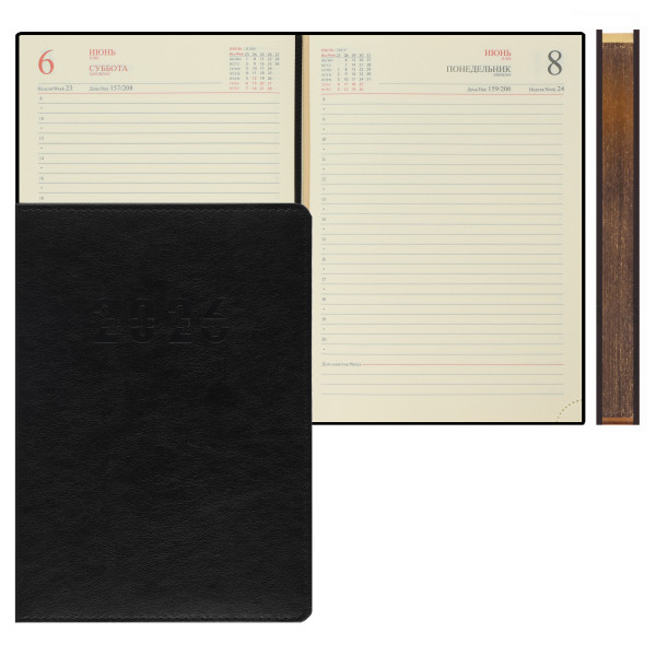 Ежедневник 2026 FIORENZO A5.176 л. Basic черный Ежедневник 2026 FIORENZO A5.176 л. Basic черный