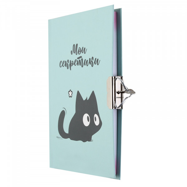 Записная книга А6 56л.лин. Котомания, на замке