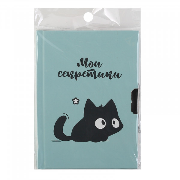 Записная книга А6 56л.лин. Котомания, на замке