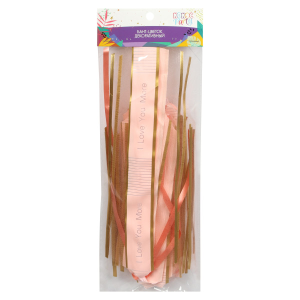 Бант-шар 64мм розовый/золото