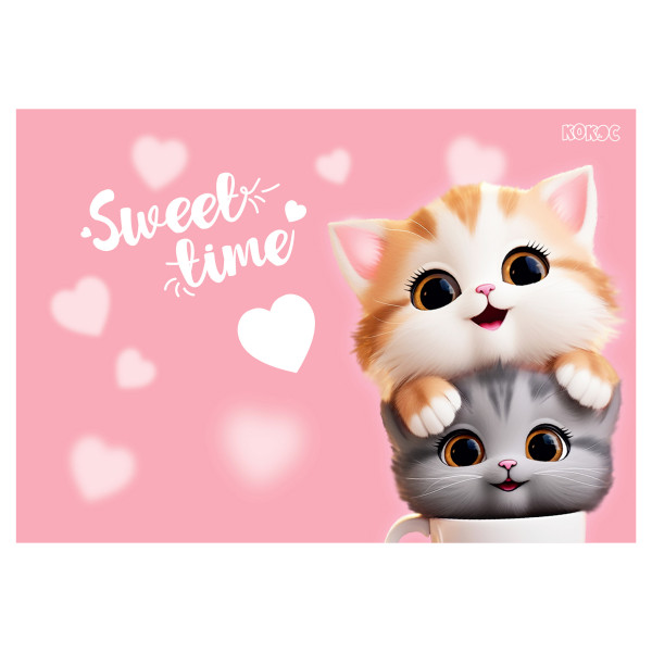Клеенка д/труда 35*50 Cute cats