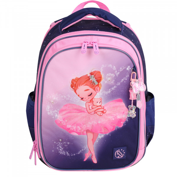 Ранец эргоном.спинка 2отд 38*27*16 COMFORT Light Small ballerina, LED-лампочки