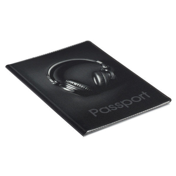 Обложка для паспорта ПВХ Наушники