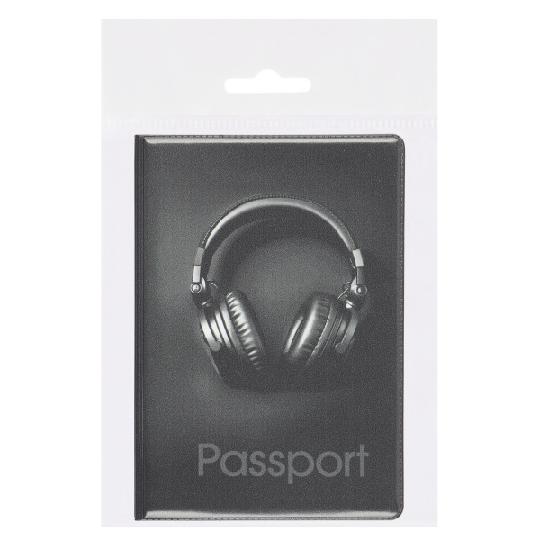 Обложка для паспорта ПВХ Наушники