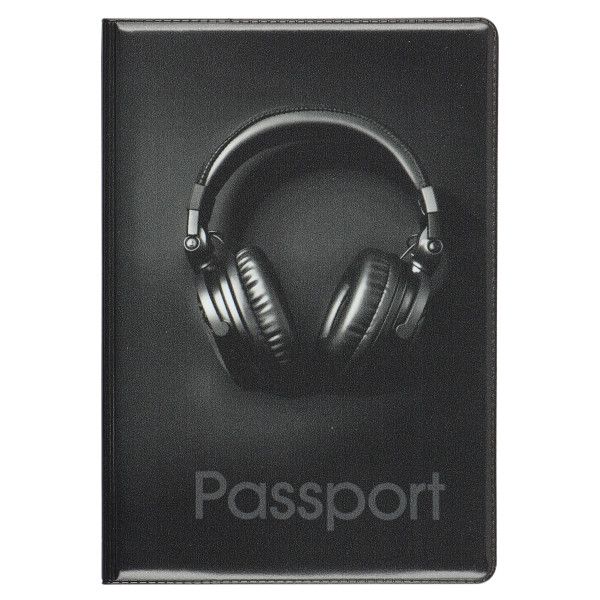 Обложка для паспорта ПВХ Наушники