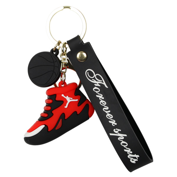 Брелок 10см Sneakers резина красный