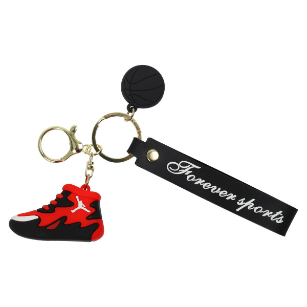 Брелок 10см Sneakers резина красный