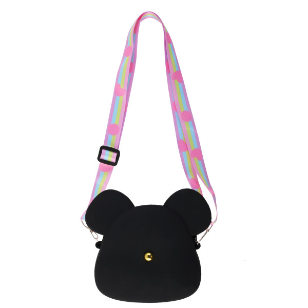 Кошелек силикон 15*12,5 Cat black, черный