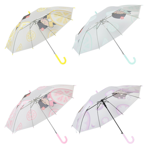 Зонт мех. 92см Клубника