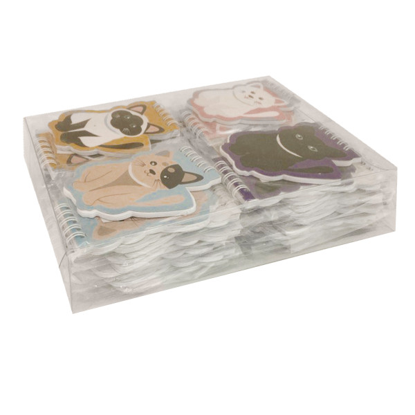 Записная книжка А7 40л. Животные, мягк.обл, ассорти, спираль