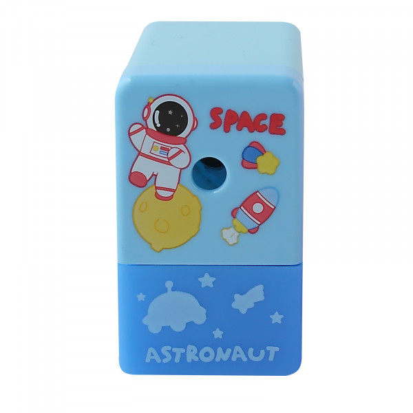 Точилка мех. с контейнером Astronaut, ассорти