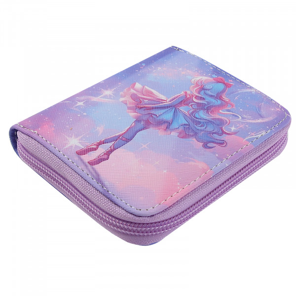 Кошелек кожзам 120*100мм Magic ballerina, сиреневый