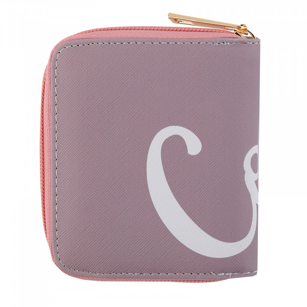 Кошелек кожзам 120*100мм Cool girl, бежево-розовый