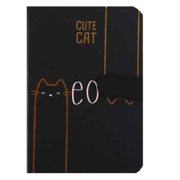 Записная книжка А5 128л.лин. Meow, тв.обл. на магните, ассорти