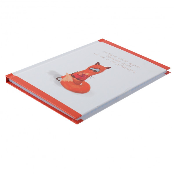 Записная книга А6 64л.кл. Фокся глянц.лам.