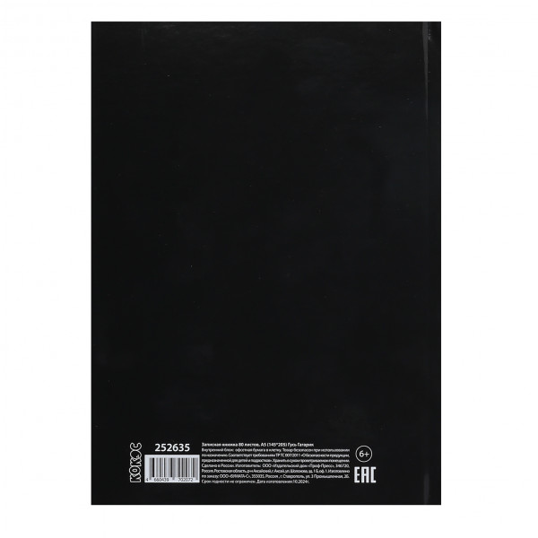 Записная книга А5 80л.кл. Гусь Гагарик глянц.лам.