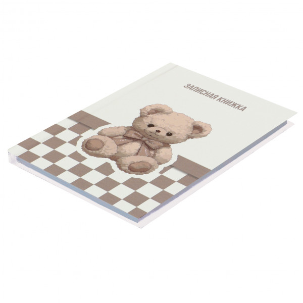 Записная книжка А7 48л.кл. Bear, тв.обл, склейка