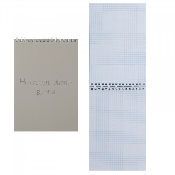 Блокнот А5 60л.кл. "Text pastel" мягк.обл, спираль