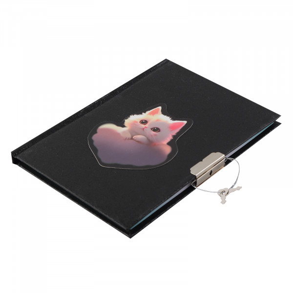 Записная книжка А6 56л.лин. Dream Cat, тв.обл, на замке