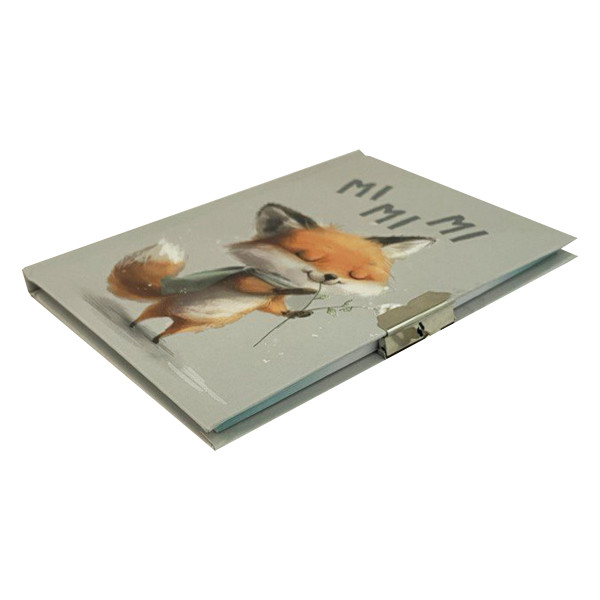 Записная книжка А6 56л.лин. на замке тв. обл. Cute animals
