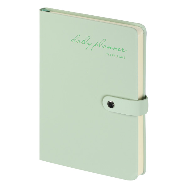 Ежедневник А5 н/д тв обл 7Бц  к/з 168л Fresh тонир 2 ляссе зеленый Ежедневник А5 н/д тв обл 7Бц  к/з 168л Fresh тонир 2 ляссе зеленый