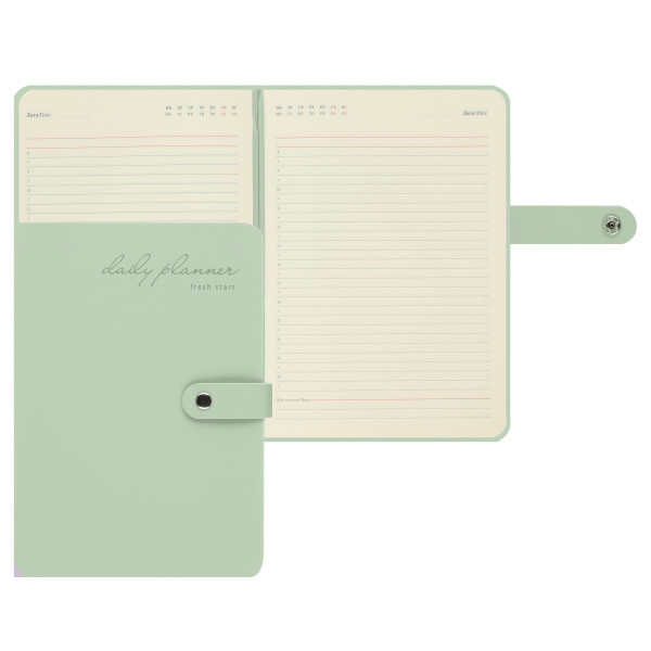 Ежедневник А5 н/д тв обл 7Бц  к/з 168л Fresh тонир 2 ляссе зеленый Ежедневник А5 н/д тв обл 7Бц  к/з 168л Fresh тонир 2 ляссе зеленый