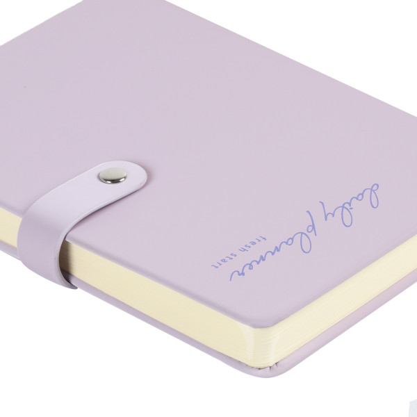 Ежедневник А5 н/д тв обл 7Бц  к/з 168л Fresh тонир 2 ляссе фиолетовый