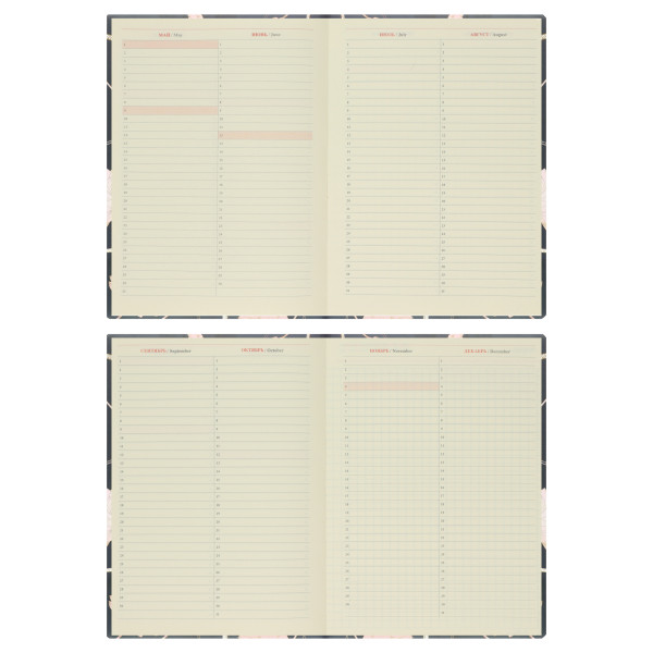 Ежедневник А5 н/д тв обл 7Бц к/з поролон 168л FLORENZO Цветок лотоса тонир 2 ляссе