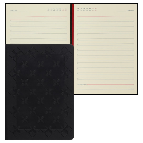 Ежедневник А5 н/д тв обл 7Бц к/з 168л IIIusion тонир 2 ляссе черный