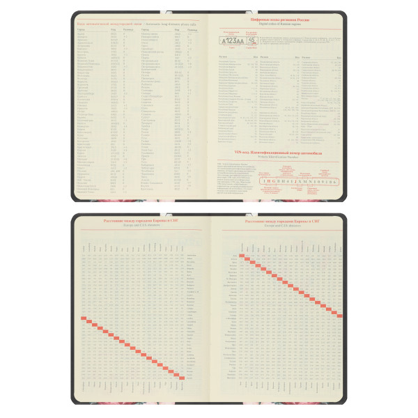 Ежедневник А6 н/д интегр к/з  168л FLORENZO Цветочный вернисаж тонир 2 ляссе с рисунком Ежедневник А6 н/д интегр к/з  168л FLORENZO Цветочный вернисаж тонир 2 ляссе с рисунком