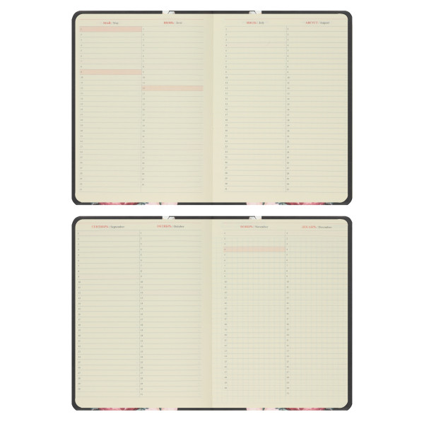 Ежедневник А6 н/д интегр к/з  168л FLORENZO Цветочный вернисаж тонир 2 ляссе с рисунком Ежедневник А6 н/д интегр к/з  168л FLORENZO Цветочный вернисаж тонир 2 ляссе с рисунком