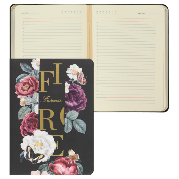 Ежедневник А6 н/д интегр к/з  168л FLORENZO Цветочный вернисаж тонир 2 ляссе с рисунком Ежедневник А6 н/д интегр к/з  168л FLORENZO Цветочный вернисаж тонир 2 ляссе с рисунком