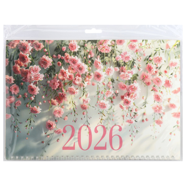 Календарь кварт. настен. 2026 Весенний сад, с бегунком