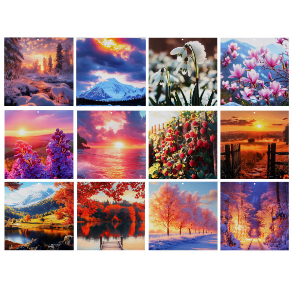 Календарь перекидной настен. 2026 Времена года, скоба