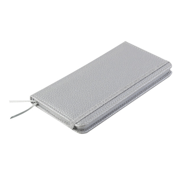 Еженедельник (планинг) А6 недат. тв.обл. к/з 7Бц 64л Metallic, серебро