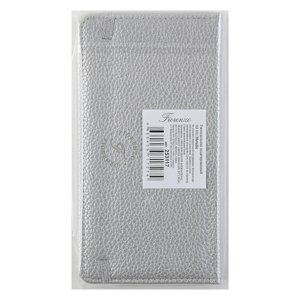 Еженедельник (планинг) А6 недат. тв.обл. к/з 7Бц 64л Metallic, серебро