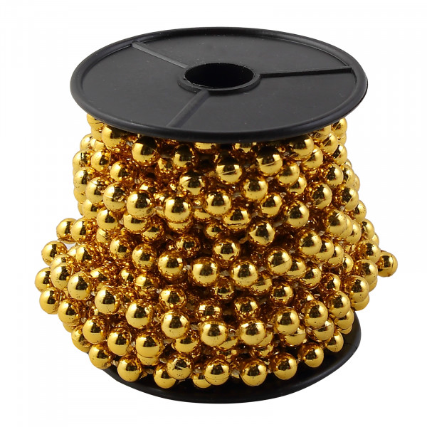 Бусы 5м пластик, золото