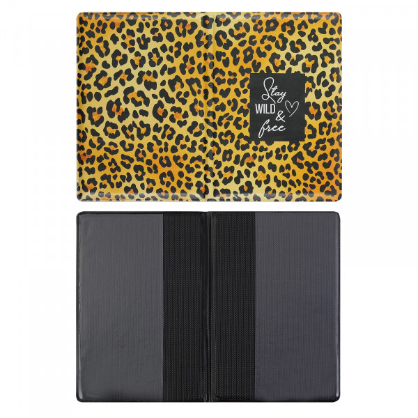 Обложка для паспорта ПВХ FLORENZO Леопард печать без уголков
