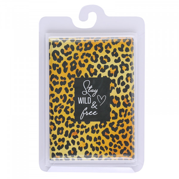 Обложка для паспорта ПВХ FLORENZO Леопард печать без уголков