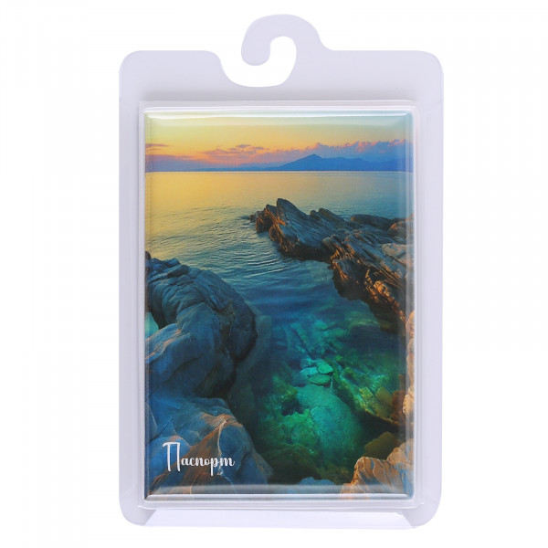 Обложка для паспорта ПВХ КОКОС Природа печать без уголков