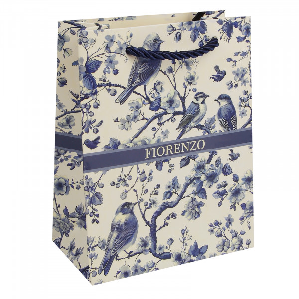 Пакет подар. 11*14*6 Blue birds, мат.ламин.