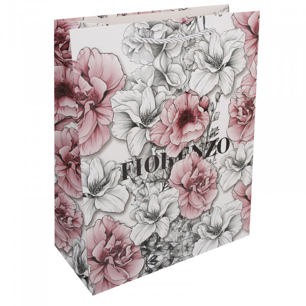 Пакет подар. 26*32*12 Цветочный шик мат. лам. 210г/м2