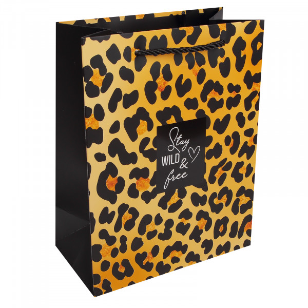 Пакет подар. 18*23*10 Леопард матов. ламинация  210г/м2