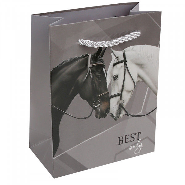 Пакет подар. 11*14*6 Пара лошадей глянц.. ламинация 210г/м2